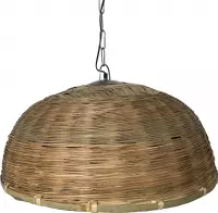 KRAM. | Hout gevlochten hanglamp S | Ø 55 cm | E27 | Naturel