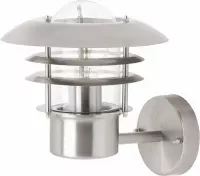 BRILLIANT lamp Terrence buitenwandlamp staand roestvrij staal | 1x A60, E27, 60W, gf normale lampen niet gespecificeerd IP-beschermingsklasse: 44 - spatwaterdicht | Geschikt voor LED-lampen