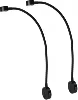 Bolt Electronics ® – Leeslamp – Bedlampje – Leeslamp slaapkamer – Flexibel – LED – 1001-A – Dimbaar – met 2 x USB - Zwart – 2 stuks - CE 2020