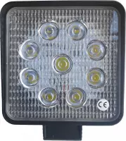 Werklicht vierkant | LED verstraler 9x3 = 27W | 10-30 Volt | 6000K | IP67