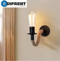 Wandlamp touw - Industrieel - Lamp - Decoratie - Huis - Sfeer