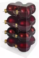 Decosy Glas Kerstballen (6cm) Box 16 Stuks Dark Red Combi