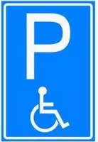 Verkeersbord Invalidenparkeerplaats (E06) - aluminium - DOR