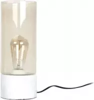 Present Time Tafellamp Lax marmer - bruin glas