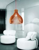 Houten design hanglamp UI 70 - Ø 65 cm - E27 fitting - licht houtkleur