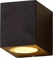 Buitenlamp - Wandlamp buiten - Badkamerlamp - Nice - Zwart - IP54 - Geschikt voor GU10 spot