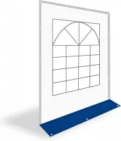 Partytent zijwand PVC met ramen | 2 meter | 200cm hoog - Classic PVC - blauw/wit