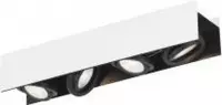 EGLO Vidago - LED plafonniere - 4-lichts - wit/zwart