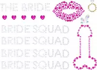 Bride Squad bodyjewels sticker