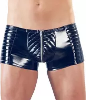 Lak Boxer - Heren Lingerie - Medium - Mannen Lak kleding - Zwart - Discreet verpakt en bezorgd