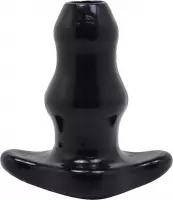XXLTOYS - Maddy - Tunnel Plug - Inbrenglengte 12 X 6.5 cm - Hole 2.5 cm - Black - Uniek design Buttplug - Stevige Anaal plug - Made in Europe