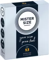 Mister Size 53 mm 3 pack - Condoms - Mister Size - transparent