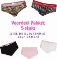 UnderWunder meisjes ondergoed – oefenbroekjes broekplassen – voordeelpakket (set van 5) - Blauw/Roze/Wit/Hartjes/Camouflage maat 164