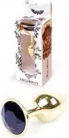 Boss Series - Gold Plug - Anale Plug - Buttplug - Gouden Plug - Diamant - S/M - Zwart