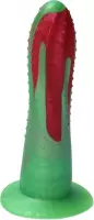 Ylva & Dite - Prickly Pear - Siliconen dildo - Made in Holland - Perzik Rood Metallic / Appel Groen Metallic