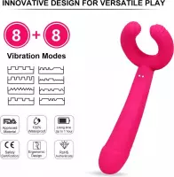 Drievoudige vibrator - Vibo voor clitoris + G-spot - Prostaat stimulator met 7 standen - Roze