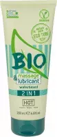 HOT BIO 2 in 1 Waterbasis Glijmiddel En Massagegel - Waterbasis - Vrouwen - Mannen - Smaak - Condooms - Massage - Olie - Condooms - Pjur - Anaal - Siliconen - Erotische - Easyglide