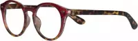 Icon Eyewear QCR340 Jamie Leesbril +3.00 - Helder rood, Tortoise