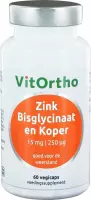 VitOrtho Zink Bisglycinaat en Koper - 60 vcaps