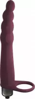 Vibrerende Strap-on Dildo - Pure Passion - Bramble - 100% Hypoallergeen silicone - 10-standen vibro bullet - AAA Batterij - Donkerrood