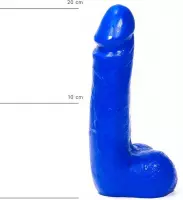 All Blue Dildo met balzak 20 x 4,5 cm - blauw