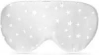 Navaris oogmasker van 100% zijde – Superzacht slaapmasker van natuurlijk zijde - Met verstelbaar bandje - Grijs met sterren