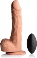 Realistische Vibrerende En Roterende Dildo Met Harnas - Dildo - Dildo Normaal - Beige - Discreet verpakt en bezorgd