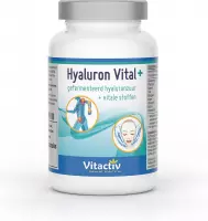 HYALURON VITAL Plus, hooggedoseerde hyaluronzuur capsules, met vitale stoffen voor een mooie huid, bindweefsel en botten, natuurlijke ingrediënten (60 capsules)