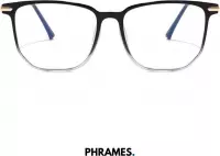 PHRAMES® - Era Marble Black – Beeldschermbril – Computerbril - Blauw Licht Filter Bril - Blauw Licht Bril – Gamebril – Dames - UV400 - Voorkomt Hoofdpijn en Vermoeidheid