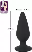 Black Velvets – Siliconen Anaalplug 40 gram voor Sluitspier Training ook voor Beginners – Zwart