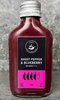 Blueberry Hot Sauce met Ghost Pepper (1 miljoen Scoville) | Kleinschalig & Handgemaakt, Glutenvrij, Natuurlijk, Keto friendly, Vegan | Saus Met Pit | Betty | 100ml
