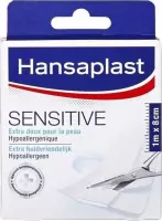 Hansaplast Pleisters – Sensitive , 1mx8cm  - 1 stuks