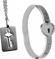 Cuffed Locking Armband en Sleutel ketting