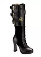 Demonia Kniehoge laarzen -36 Shoes- CRYPTO-302 US 6 Zwart
