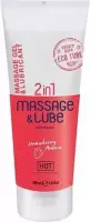 Hot Massagegel & Glijmiddel 2in1 - Aardbei - Transparant - Drogist - Massage  - Drogisterij - Massage Olie