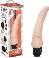 POWERCOCKS Vibrator Love Toy 7” Slim Anal Realistic Skin beige