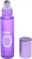 Rollerflesje PAARS 10 ml - frosted glas - met het õ doterra symbool - aromatherapie