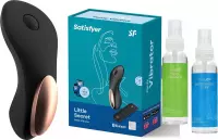 Satisfyer – Little Secret – Panty vibrator – Zwart icm Pleasure Glide Glijmiddel & Toy cleaner