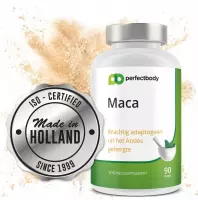 Natuurlijke Maca Extract (90 Capsules) 1000 Mg | Matcha Tea Dagdosering 2 Capsules | Superfood Supplement | PerfectBody.NL