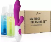 Teazers Box 1: My First Vibrator – Vibrators voor Vrouwen met Glijmiddel en Toycleaner – Erotische Geschenksets voor Haar - Roze