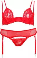 BH set strip - Dames Lingerie - 75 B/S - BH-Sets - Rood - Discreet verpakt en bezorgd