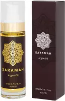 Saramah Arganolie - 50 ml - Voor haar, huid en gezicht - 100% Puur & Biologisch - EU Bio Keurmerk - Moroccan Argan Oil - Koudgeperst