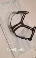 ComfiBreath set van 3 stuks zwart - frame BreathComfort - mondmasker houder - neusclip -  vrij ademhalen met je mondkapje op - mondmasker beugel - innermask - ondersteuning mondmas