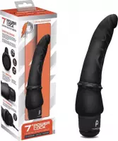 POWERCOCKS Vibrator Love Toy 7” Slim Anal Realistic Skin Zwart