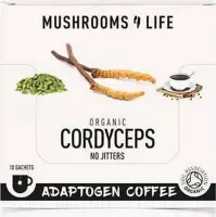 Mushrooms4Life Cordyceps Adaptogen Koffie - 10 zakjes