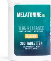 Melatonine.nl - Melatonine 0,25 mg Time Released - 360 tabletten - Melatonine Time Released Supplementen - vegan - voedingssupplement