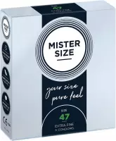 Mister Size 47 mm 3 pack - Condoms - Mister Size - transparent