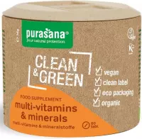 Purasana Clean & Green Multi-Vitamine & Mineralen - 60 Tabletten