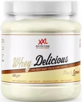 XXL Nutrition - Whey Delicious - Wei-eiwitpoeder met BCAA & Glutamine, Proteïne poeder, Eiwit shake, Whey Protein - Vanille - 450 gram