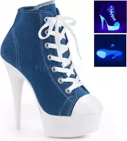 Pleaser Enkellaars -39 Shoes- DELIGHT-600SK-02 Blauw